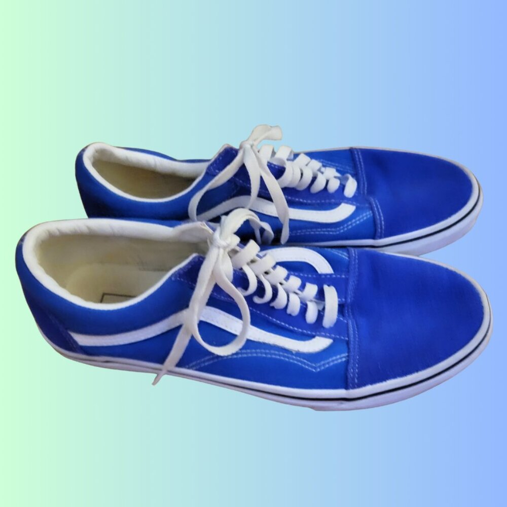 Old Skool Blue Suede Vans  - almost new M 11.5 W 13